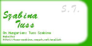 szabina tuss business card